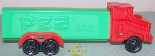 (image for) D Series Truck R2 Red Cab on Green Trailer Pez