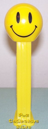 (image for) Smiley Funky Face Pez on Yellow Stem Loose