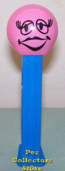 (image for) Batting Lashes Funky Face Pez on Blue Stem Loose