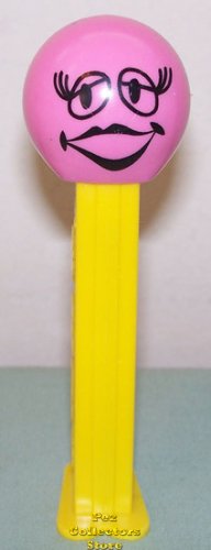 (image for) Batting Lashes Funky Face Pez on Yellow Stem Loose