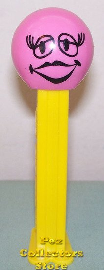 (image for) Batting Lashes Funky Face Pez on Yellow Stem Loose