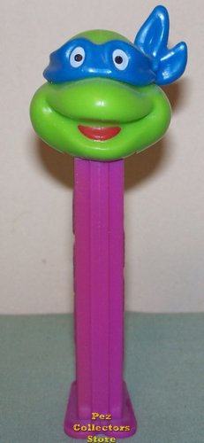 (image for) TMNT Happy Leonardo Blue mask on Purple Stem Pez