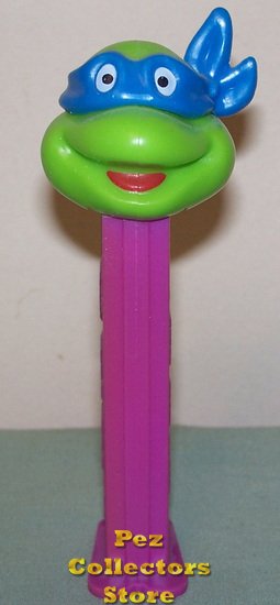 (image for) TMNT Happy Leonardo Blue mask on Purple Stem Pez