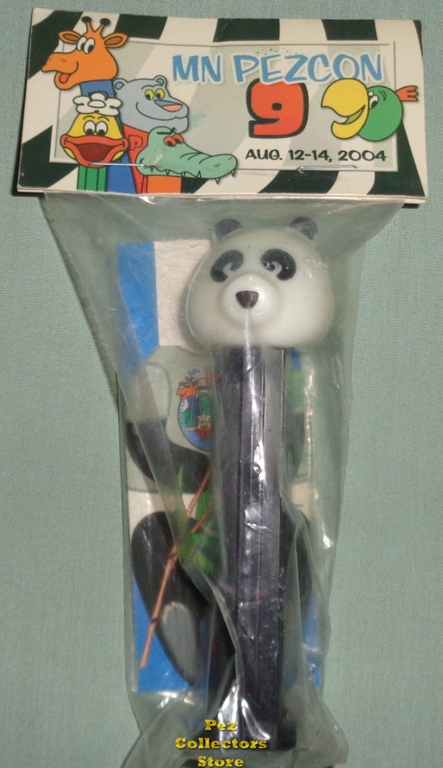 (image for) 2004 MNPezCon Panda Pez with Paper Costume