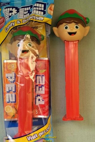 (image for) 2024 Christmas Elf Red with Green Trim Pez Mint in Bag