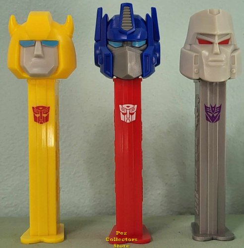 (image for) 2024 European Transformers Pez Set Bumblebee Megatron and Optimus Prime Loose