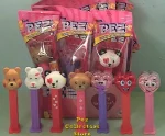 (image for) Valentine's Day 2025 Set of 7 Pez with Crystal Hugging Heart and Printed Stem Bears MIB