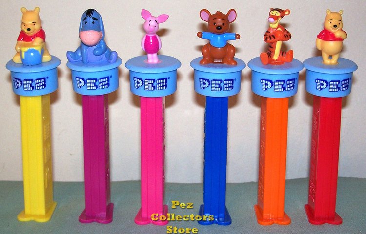 (image for) Set of 6 Click n Play Winnie the Pooh Pez European