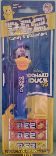 (image for) Exclusive 90th Anniversary Glitter Crystal Donald Pez Printed Stem MOC