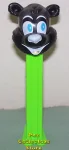 (image for) Misfit Icee Bear Pez Black Face on Neon Green Stem Gold Tongue