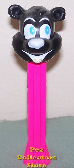 (image for) Misfit Icee Bear Pez Black Face on Neon Pink Stem Gold Tongue