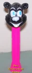 (image for) Misfit Icee Bear Pez Black Face on Neon Pink Stem Gold Tongue