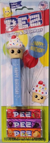 (image for) Blue Stem Happy Birthday Cupcake With Sprinkles PEZ Treats MOC