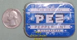 (image for) Blue and White Pez Tin with Sugar Free Peppermint Candy