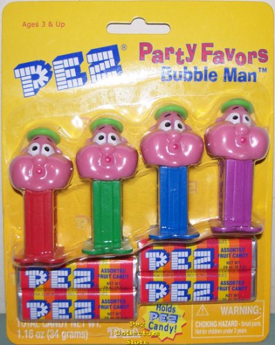 (image for) Pez Party Favor Bubbleman Pez set of 4 MOC