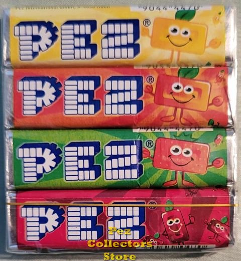 (image for) Cello Wrapped 4 Pack European Fruit Flavor Pez Candy