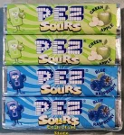 (image for) Cello Wrapped 4 Pack Sours Green Apple and Blue Raspberry Flavor Pez Candy