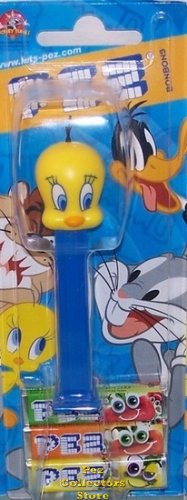 (image for) European Looney Tunes Pez Tweety Printed Blue Eyes and Eyelashes MOC