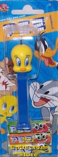 (image for) European Looney Tunes Pez Tweety Printed Blue Eyes and Eyelashes MOC