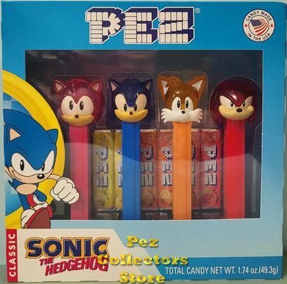 (image for) Crystal Sonic the Hedgehog Pez Gift Set Amy Sonic Knuckles Tails