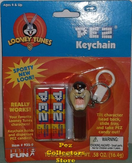 (image for) Retired Looney Tunes Cycling Taz Pez Keychain MOC