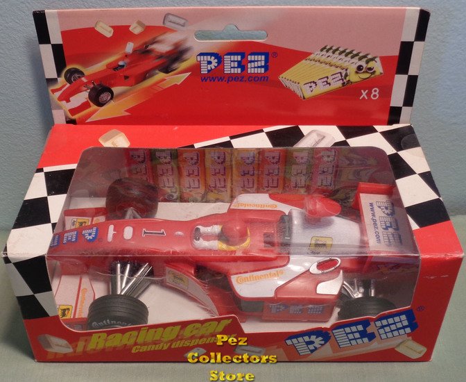 (image for) European Red Pez Indy Style Race Car Pull-n-Go Action