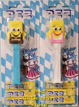 (image for) European Oktoberfest Pez Candy Brick Mascot Pair - Hans and Resi MOC