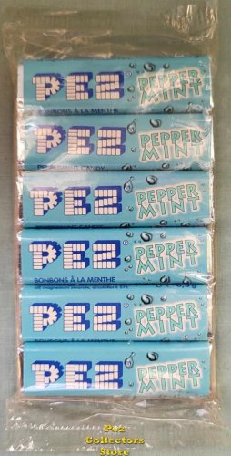 (image for) Old European Peppermint Pez 6 roll Cello Pack with Backer Card