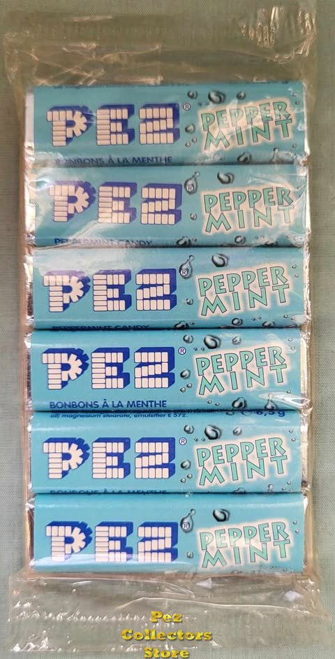 (image for) Old European Peppermint Pez 6 roll Cello Pack with Backer Card