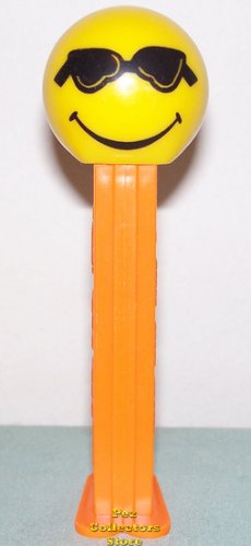 (image for) Cool Funky Face Pez on Orange Stem Loose