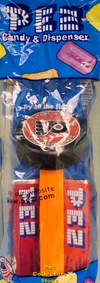 (image for) Flyers Wives Fight for Lives Pez Hockey Puck 2007 MIB