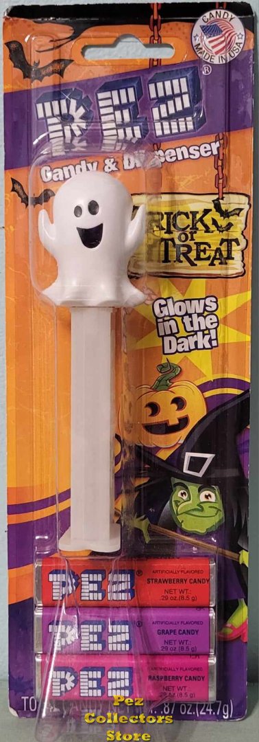 (image for) 2013 Exclusive Friendly Ghost Pez All Black Eyes GITD Stem MOC