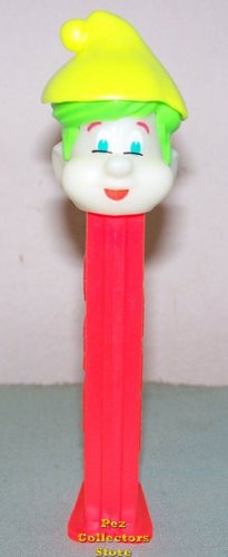 (image for) Glow in the Dark Alpine Pez Pal with Green Hair on Red Stem