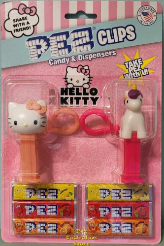 (image for) Hello Kitty and Unicorn Mini Pez Backpack Clips MOC