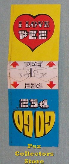 (image for) I Love Pez and GoGo Pez Double Square Vingage Pez Stickers