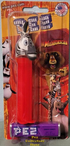 (image for) Original Marty the Zebra Madagascar Pez Mint on Short Card