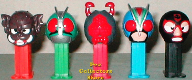 (image for) Set 006 Kamen Masked Rider 2 Mini Pez Dispenser Set of 5