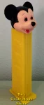 (image for) Mickey Molded Poke Thru Nose Pez Yellow 3.9 TF Hong Kong Stem