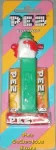 (image for) MMM Clown Pez on Green Stem Mint on Striped Card