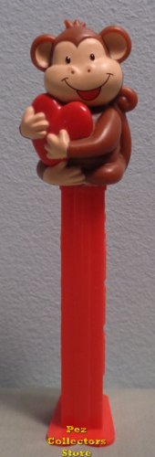 (image for) Valentines Day Pez Monkey with Heart Loose