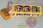 Embroidered Starry Orange PEZ Candy Pack and Brick Iron On Patch (image for) Embroidered Starry Orange PEZ Candy Pack and Brick Iron On Patch