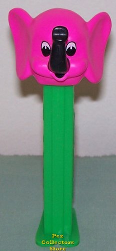 (image for) Misfit Kooky Zoo Pink Elephant Pez on Green Stem Loose