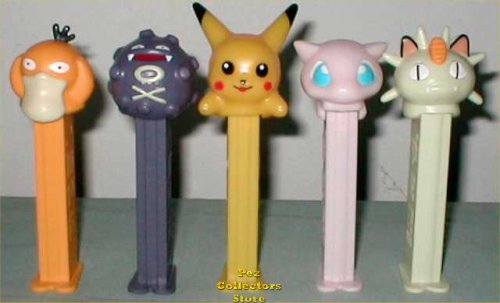 (image for) Original European Pokemon Pez Complete Set of 5 Loose