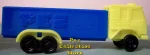 (image for) D Series Truck R4 Yellow Cab on Blue Trailer Pez