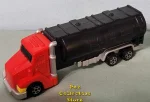 (image for) Red Cab Large Smokestack Rig Truck Rounded Tanker Trailer Pez Loose