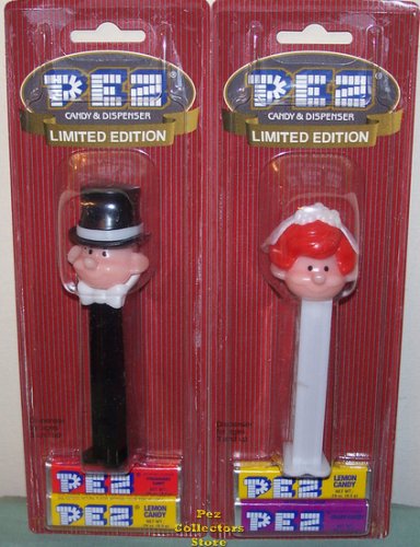 (image for) Redhead Bride and Groom Pez Mint on Ltd. Ed. Cards