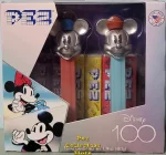 (image for) Disney 100 Yrs Retro Mickey and Minnie Platinum Pez Twin Pack