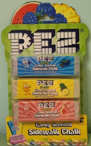 (image for) Pez Sours Scented Candy Pack Sidewalk Chalk