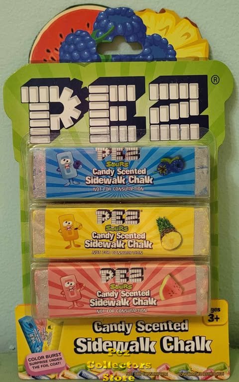 (image for) Pez Sours Scented Candy Pack Sidewalk Chalk