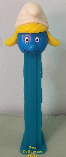 (image for) Smurfs Smurfette Pez with Printed Mouth but No Eyelashes on 3.9 Thin Feet